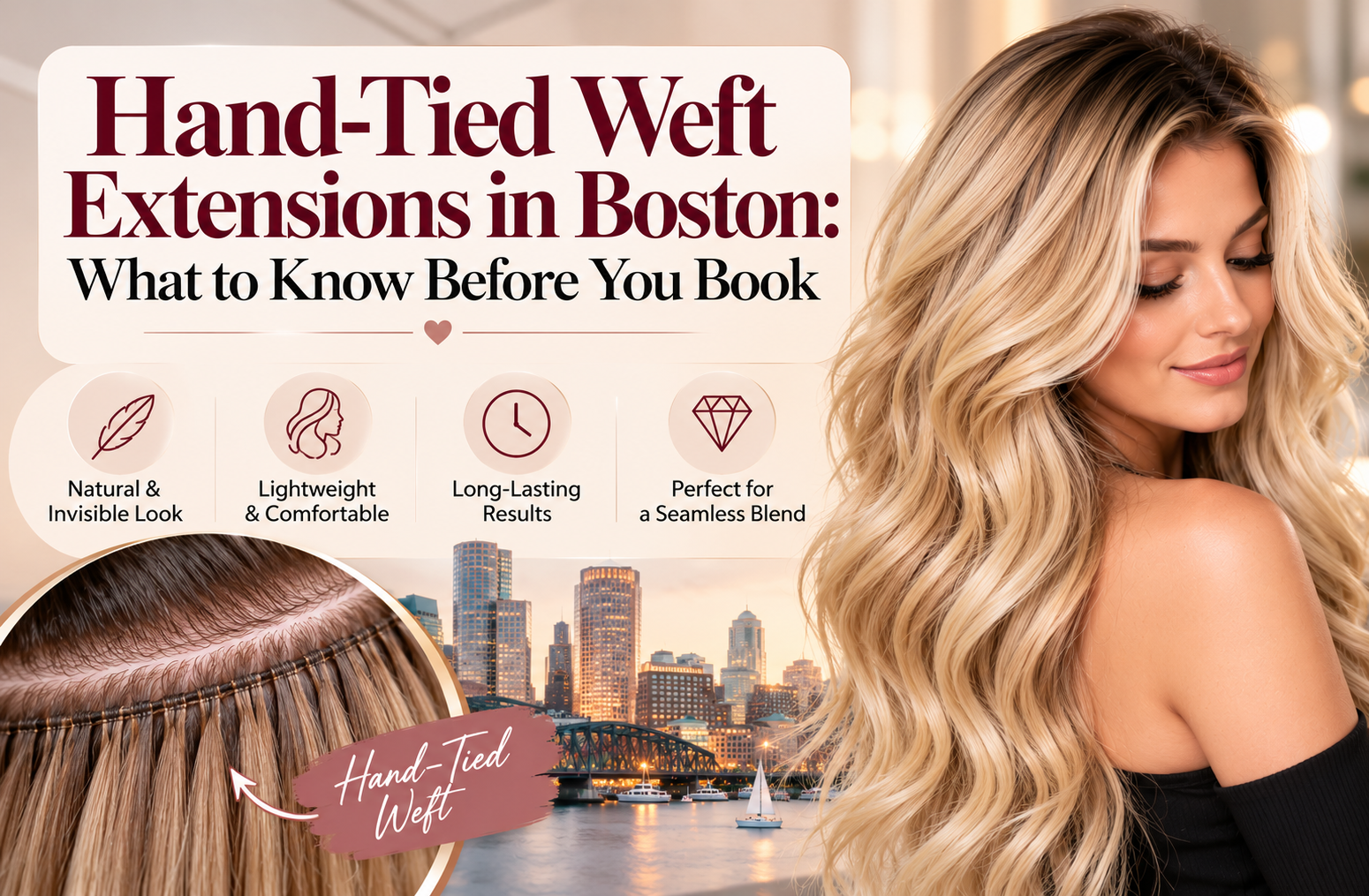 Hand-Tied Weft Extensions in Boston: What to Know