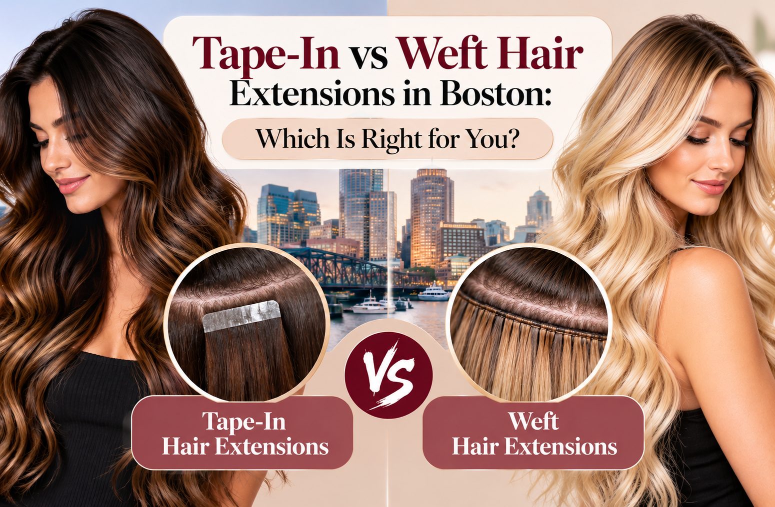 Tape-In vs Weft Hair Extensions in Boston: Which Is Right for You?